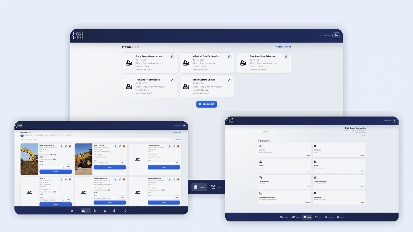 Kolaż ekranów Plant Inspector i CRM